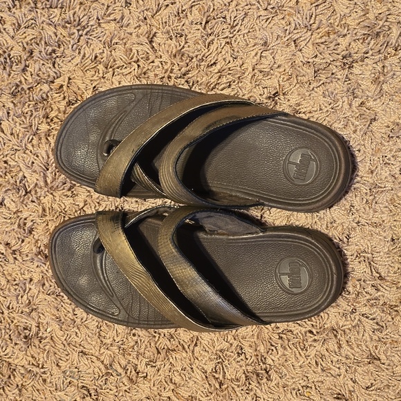 FitFlop orange pink gold womens size 10 orthopedic shoes - Picture 3 of 6